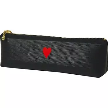 El Commune Matka Pencil Case One Point Pencil Case Heart Black PPC-028