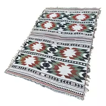El Paso Blanket Multi Rug Ortega Pattern Ethnical Pattern Большой коврик для пикника, моющийся, 180 см x 130180 (С, 130см)