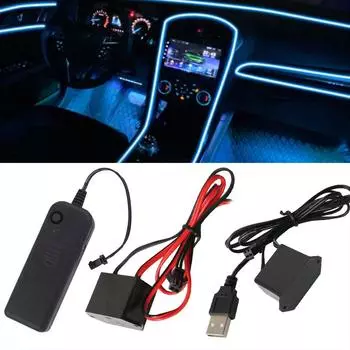 EL провод блок питания неоновый свет автомобильный драйвер окружающего света трансформатор для неоновой полосы освещения аксессуары 3 В 5 В 12 В