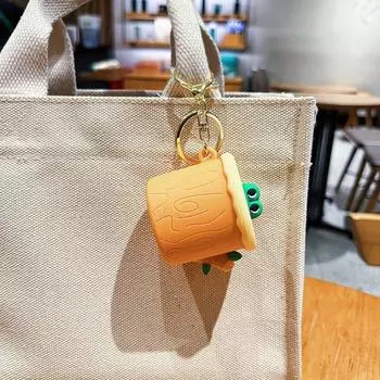 Elastic Animal Squeeze Toy Cartoon Pinch Toy Keychain Interesting Cartoon Fidget Doll Friends белый