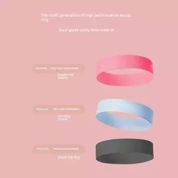 Elastic Band Resistance Tension Band Fitness Female Hip Training Peach Hip Lifting Handy Gadget Hip Beauty Circle Band Yoga Stretch Squat Back Optional Guide
