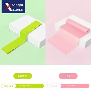 Elastic Belt A1p801-Training Leg Stretching Belt Training Shoulder Back Training Chest Training Hip Yoga Belt Pull ring Green +36 pounds Pink 1 each