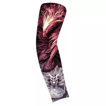 Elastic Flower Arm Tattoo Sleeve Breathable Ice Silk Arm Sleeve Sun Protection Cover Driving style 10