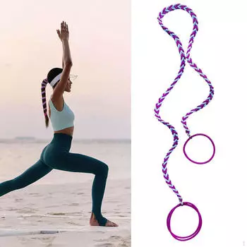 Elastic Hair Ties Braided for Thick Hair, Accessories Band Ponytail Wrap чёрный