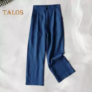 Эластичные повседневные брюки с высокой талией, женские прямые широкие брюки на молнии с карманами, однотонные свободные брюки S армия зеленый