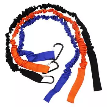 Elastic Kayak Paddle Leash With Safety Hook Fishing Rod Pole Coiled Lanyard Cord Fishing Pole Tether for Kayak Paddles оранжевый