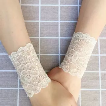 Elastic Mesh Oversleeve Sun Protection for Men and Women UV Protection Outdoor Driving Arm Sleeve Long Cool Sweat Absorption Scar Covering White. All yards