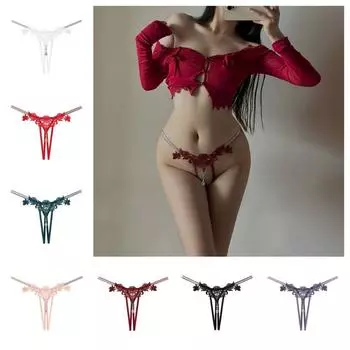 Elastic Sexy G Strings Underpants Ice Silk Panties Breathable Sexy Hollow Out Thongs Underwear
