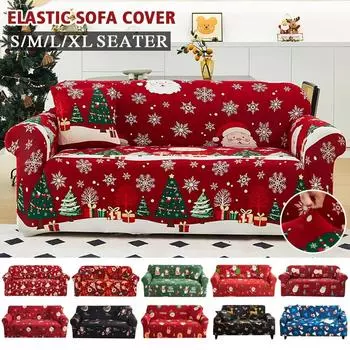 Elastic Sofa Covers for Living Room Christmas Anti-dirty All-inclusive Couch Cover Furniture Protector for Bedroom Living Room 1 Seater 90-140cm