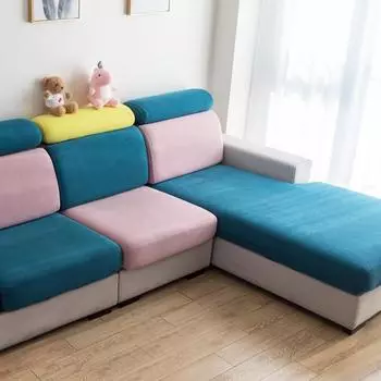 Elastic Sofa Cushion Cover Plaid Full Wrap Sofa Cover Suitable for Living Room Furniture Protective Cover Universal Seat Cover Normal S