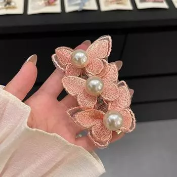 Elastic Telephone Wire Hair Ties Women Girls Butterfly Hair Bands Spiral Coil Rubber Band Ponytails Head Rope Hair Accessories белый