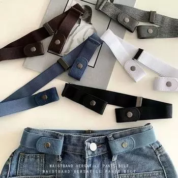 Elastic Waist Band Ins Adjustable Versatile Leisure Jeans Belt No Buckle Easy To Wear Waist Support Invisible Belt Women s Belt кофейный