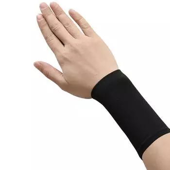 Elastic Wrist Brace Ice Silk Compression Wrist Sleeve for Men Women (Black 12cm)