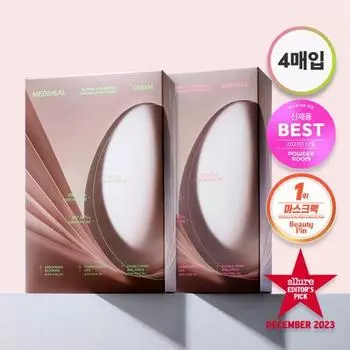 [Эластичный лифтинг] Маска Mediheal Retinol Collagen Contour Mask 4 листа, выберите 1 [Ампула/Крем], Корейская упаковка масок 4 ampoule masks