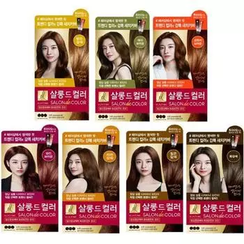 ELASTINE E Salon de Color 100 г, 7 видов, выберите 1 (покрытие седых волос) Salon de color_dark brown