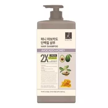 ELASTINE Honey Avocado 2X Protein Shampoo 1100ml / Treatment 700ml 2 types, choose 1 Avocado treatment 700m,