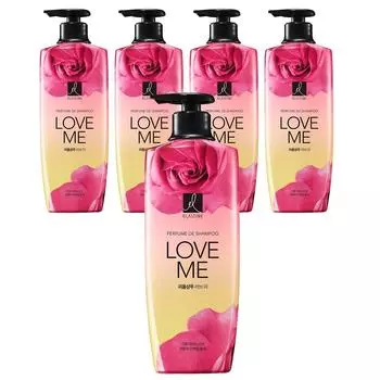 Elastine Perfume de Shampoo Love Me с ароматом персика и фрезии, 600 мл, 5 штук