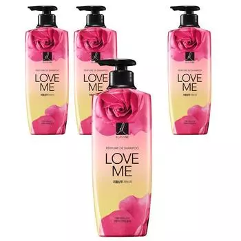 Elastine Perfume de Shampoo Love Me с ароматом персика и фрезии, 600 мл, 4 штуки