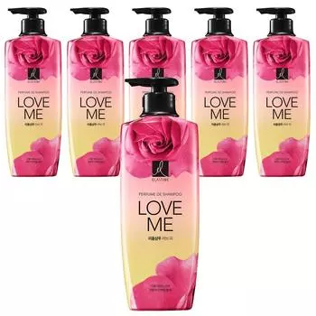 Elastine Perfume de Shampoo Love Me с ароматом персика и фрезии, 600 мл, 6 штук