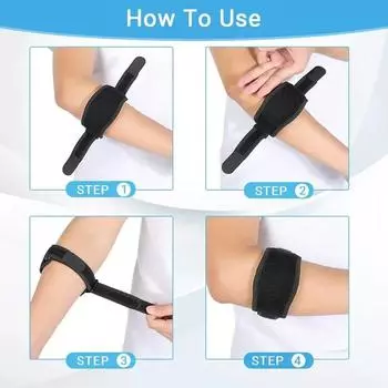 Elbow Brace Adjustable Arm Band Strap Tennis Elbow Strap for Golfers Bursitis Pain Relief Left Right Arm Workout Weightlifting