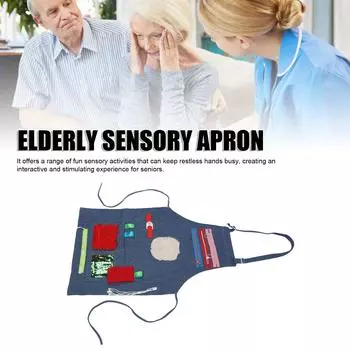 Фартук для сенсорных игр для пожилых людей с деменцией Сенсорные игры для снятия стресса Унисекс-фартук для людей с деменцией и болезнью Альцгеймера разноцветный