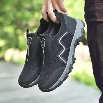 Elderly shoes men s autumn leather comfortable father shoes one pedal light leisure sports middle-aged and elderly outdoor walking shoes 39