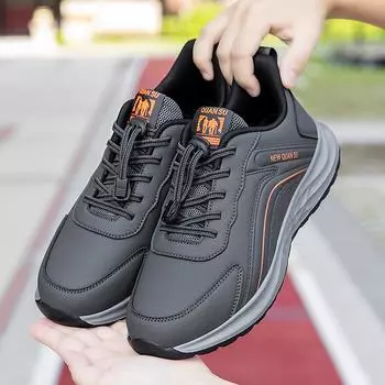 Elderly shoes women s autumn and winter non-slip grandma mother middle-aged and elderly comfortable exercise walking soft sole dad shoes leath 35