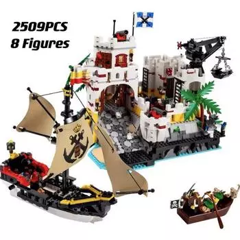 Eldorado Fortress Modular Building Blocks Medieval Pirate Series Model Bricks Toys for Kids Christmas Gift No original Box