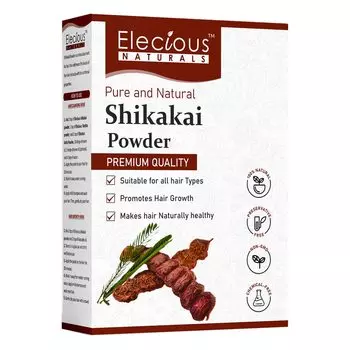 Elecious Shikakai Powder для волос Высококачественный, тщательно отобранный Shikakai Без консервантов, химикатов Натуральное моющее средство для волос для роскошных и мягких волос 200 г 7 oz