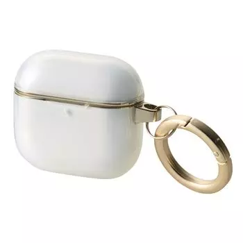 ELECOM AirPods Case 4th Generation AirPods with Active Noise Cancellation Compatible with MagSafe Charging Clear x Gold Line AVA-AP06UCMCR