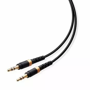 ELECOM Audio Cable 1m AUX Male to Male Heavy Duty Slim Cable Black 3.5 3.5 AX-35MS10BK