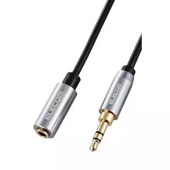 ELECOM Audio Cable Extension Earphone 3 Pole 3.5mm Stereo Mini Plug Extension Cord 3.5m AUX Low Signal Distortion and Transmission Loss Headphones/Sma