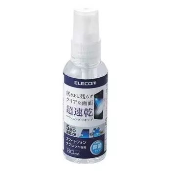 ELECOM Cleaning Liquid for Smartphones and Tablets, Super Quick Drying, Cleans LCD Screens [Safely Made in Japan] P-CKST60