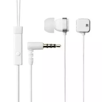 ELECOM compatible headphone iPhone4/4S/3GS/3G/iPad/iPod microphone/square/0.6m/white