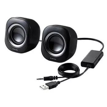 ELECOM Динамик USB 4 Вт Компактный черный MS-P08UBK
