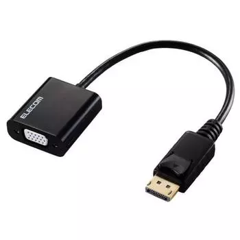 ELECOM DisplayPort to VGA Conversion Adapter 19201200 Black AD-DPVGABK2