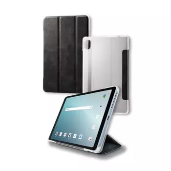 ELECOM dtab Compact d-52C Flap Case Clear Back Soft Leather Material 2 Angle Stand Black TB-L221WVBK