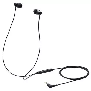 ELECOM Earphones Wired for Children Connection 4 Pole Type Heavy Duty Mute Switch Included Black Earphone Width x Depth x Height mm 3.5mm In-Ear