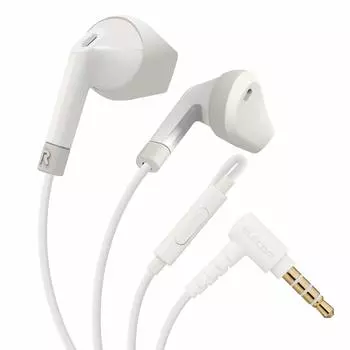 ELECOM earphones with stereo driver diameter white Semi-open microphone, 3.5, 13.6mm, EHP-F10IMAWH