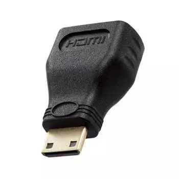 ELECOM HDMI-адаптер-переходник HDMI в Mini HDMI Premium 4K2K(60Гц) [Премиум HDMI(р) Сертифицированный стандарт кабеля] 18 Гбит/с ECAD-HDAC3BK