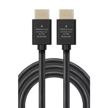 ELECOM HDMI Cable 3m Ver2.0 Premium 4K2K(60Hz) [Premium HDMI(R) Cable Standard Certified] 18Gbps for TVs, PCs, Game Consoles, etc. eARC Black ECDH-HDP