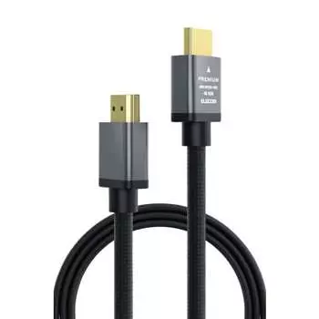 ELECOM HDMI Cable Premium Bending-resistant Nylon Mesh 2m 4K/2K [Premium HDMI(R) Cable Standard Certified] Aluminum Connector 18Gbps ARC Compatible wi