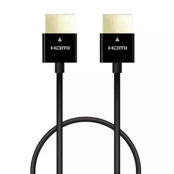 ELECOM HDMI Cable Ultra Thin High Speed ??30cm Super Slim 4K/2K [HIGH SPEED with ETHERNET Certified] Triple Shield Gold Plated ARC Compatible with TVs