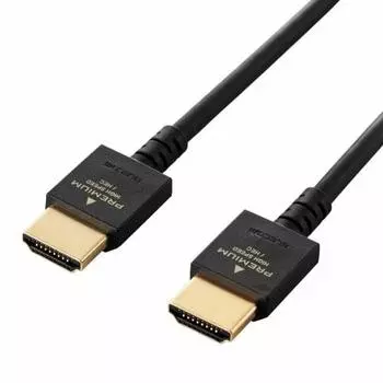ELECOM HDMI-кабель 2 м Премиум 4K 2K (60P) Характеристики маленького разъема мягкого кабеля HDR, черный DH-HDP14EY20BK