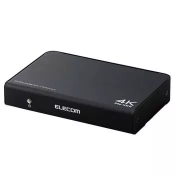 ELECOM HDMI распределитель 4K 60 Гц (18Gbps) 1 вход 2 выхода HDCP2.2 совместимый VSP-HDP12BK