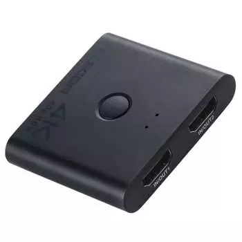 ELECOM HDMI Switcher 4K 60Hz 2 Inputs 1 Output Bidirectional Thin (12mm) Distributor PS5/4/Nintendo Switch/Fire TV Stick and Others DH-SW4KBD21BK/E