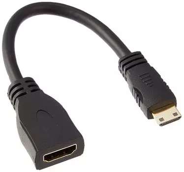 ELECOM HDMI to Mini HDMI Conversion Cable 10cm Black (Female) (Male) AD-HDAC2BK