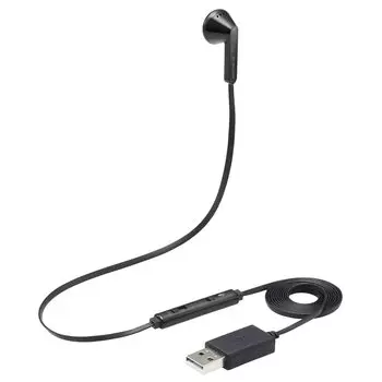 ELECOM Headset Earphone Microphone USB Connection Monaural Black HS-EP20UBK