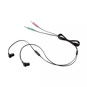 ELECOM Headset Microphone Binaural Canal Earphone Type 1.3m HS-EP12BK