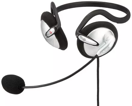 ELECOM Headset Microphone Binaural Neckband 1.8m HS-NB05SV